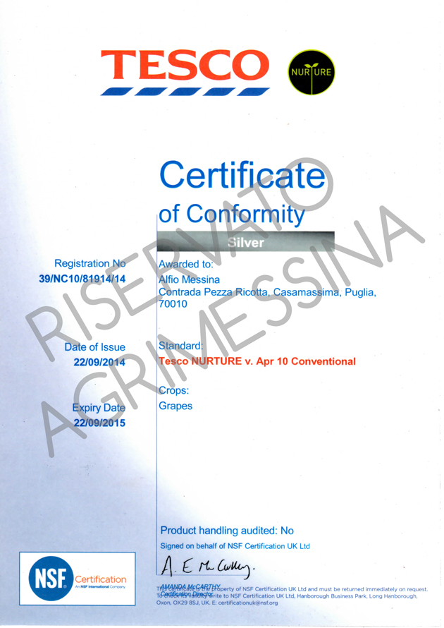 certificazione tesco